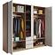 Schrank Xelo 230cm Weiß + Led Beleuchtung,2