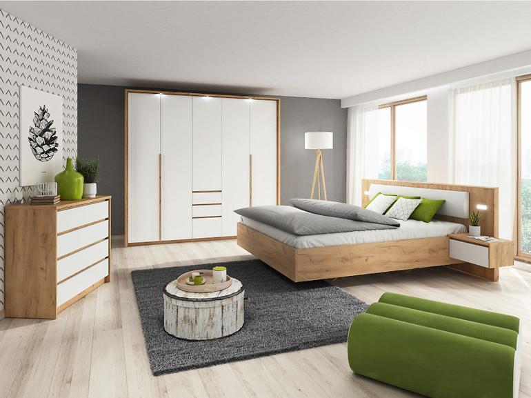 Schrank Xelo 230cm Weiß + Led Beleuchtung,4