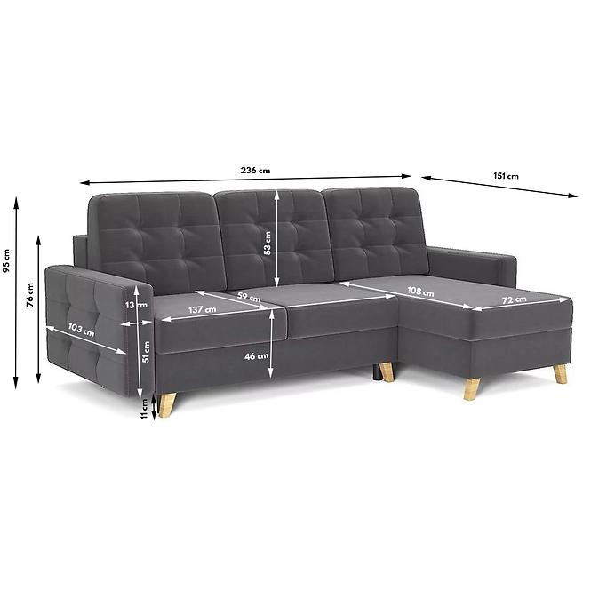 Ecksofa Vegas Fuego 166 dr narural