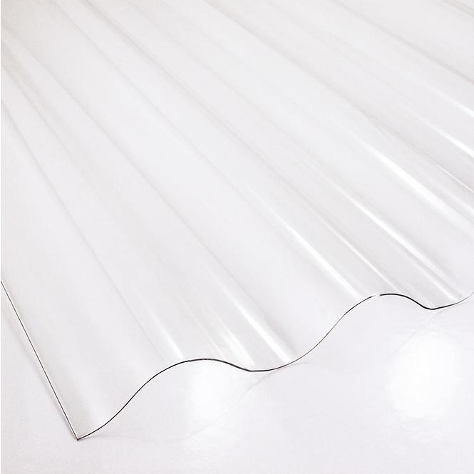 PVC-Wellplatte 2500x900x0,8mm transparent