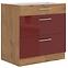 Küchenzeile Vigo Burgund Hg 80d 3s Bb