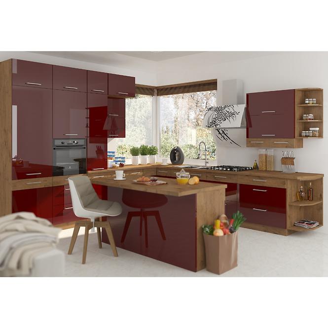 Küchenzeile Vigo Burgund Hg 80 Nagu-36 1f