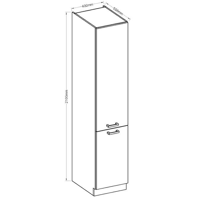 Küchenzeile Eko White 40dk-210 2f