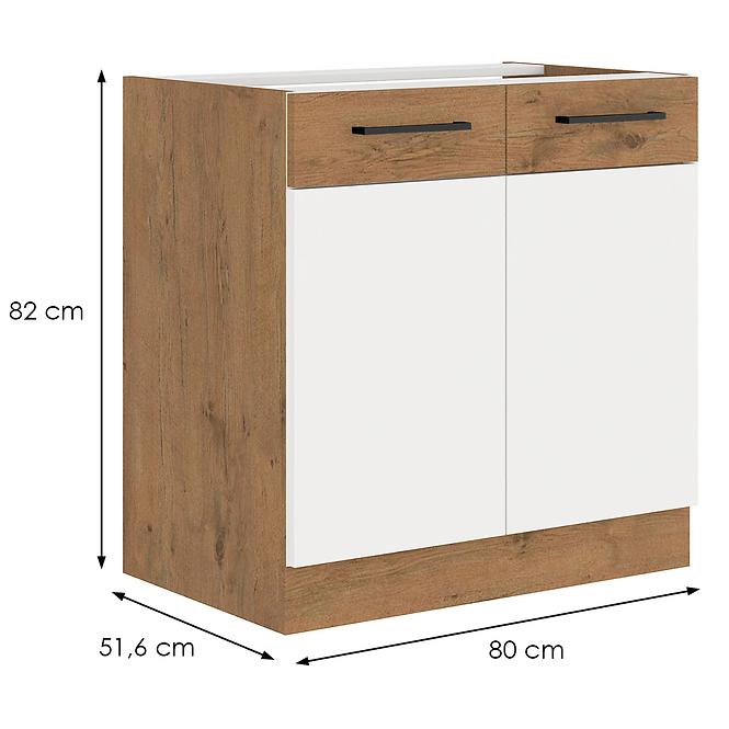 Küchenzeile Vigo Weiß Hg 80d 2f Bb