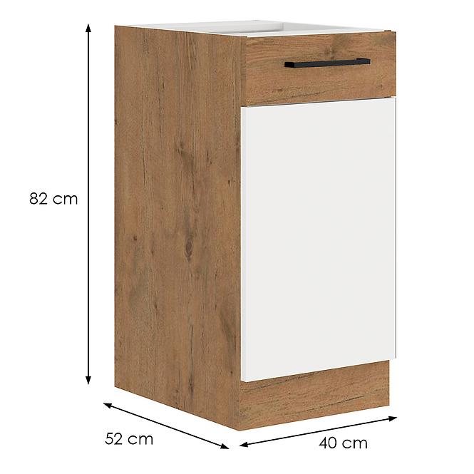 Küchenzeile Vigo Weiß Hg 40d 1f Bb