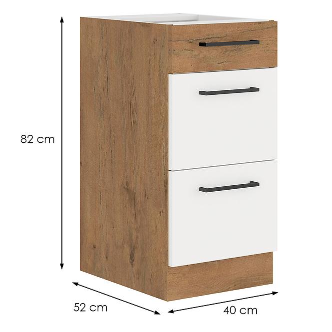 Küchenzeile Vigo Weiß Hg 40d 3s Bb