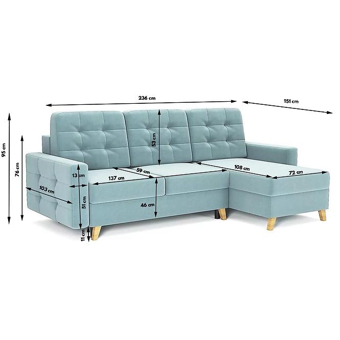 Ecksofa Vegas Fuego 164 dr natura