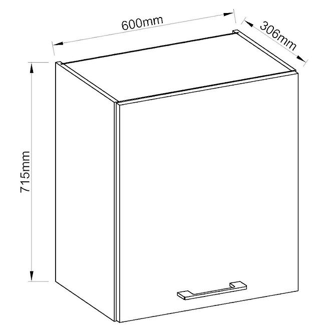 Küchenzeile Vigo Weiß HG 60G-72 1F