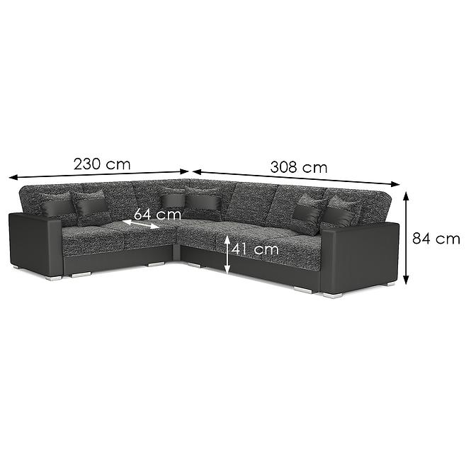 Ecksofa Nero Madryt 1100 + Berlin 02 CZ