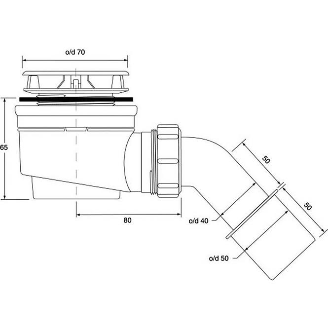 Badewannensiphon 50 Mc Alpine