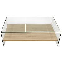Couchtisch Claus 110cm Glass/Eiche
