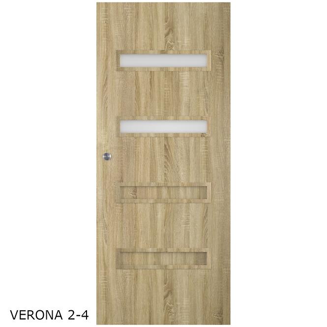 Schiebetür Verona 4*4 80L Eiche silber