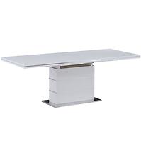 Tisch Modern White 160x77+55cm Weiß