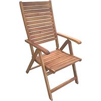 Gartenstuhl aus Holz, verstellbar, 5-Positionen
