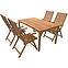 Gartenstuhl aus Holz, verstellbar, 5-Positionen,4