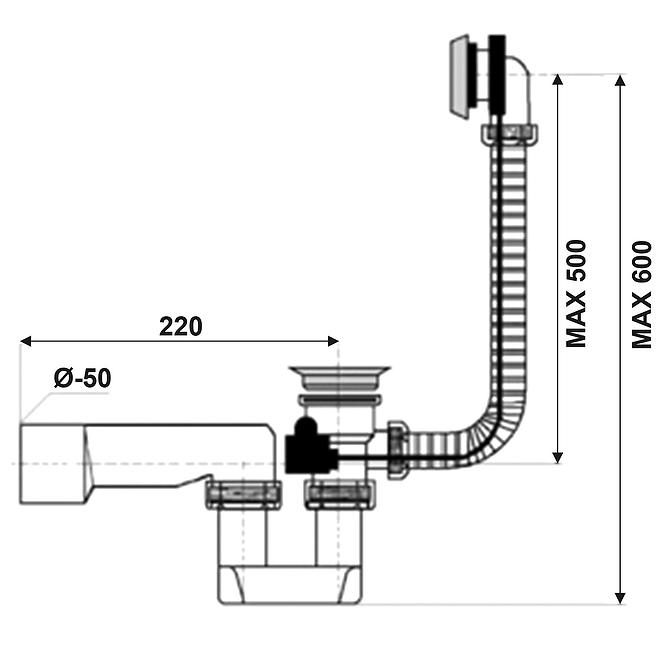 Badewannensiphon SYF 041