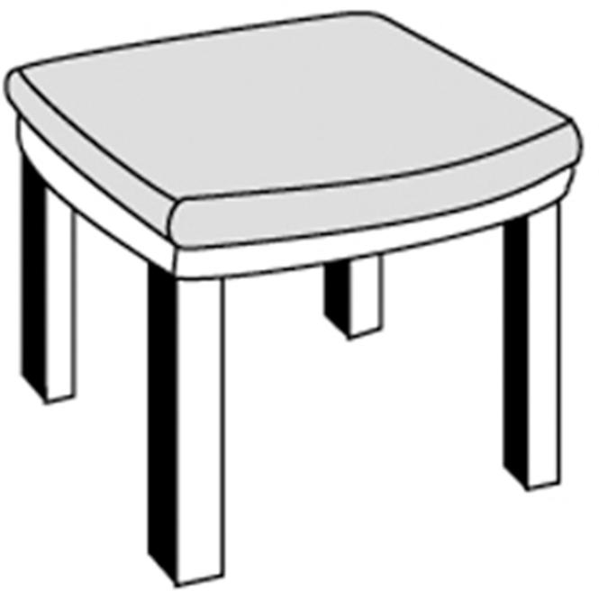 Sitzauflage Liegestuhl Monoblok Basic 129 42x40x2cm