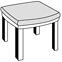 Sitzauflage Liegestuhl Monoblok Basic 129 42x40x2cm,2