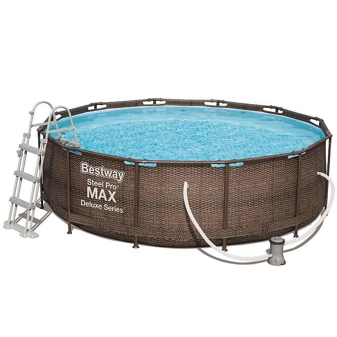 Stahlrahmenpool + Filter 3,66x1m rattan 56709