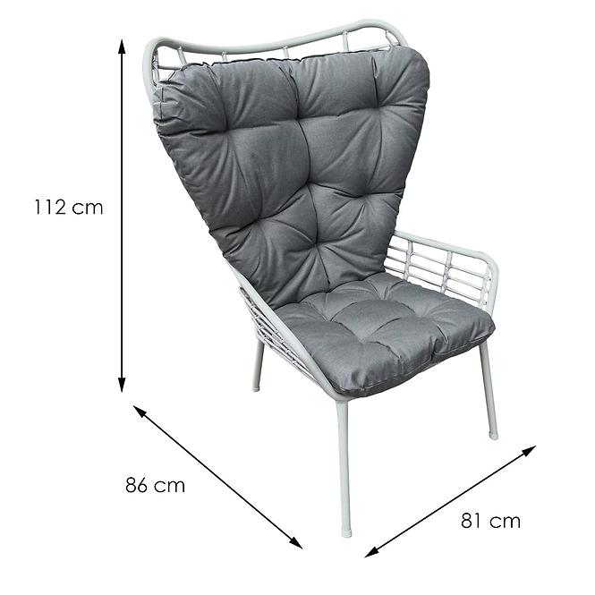 Sessel aus Rattan Oxford mit Kissen