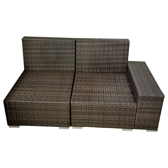 Garten ecksofa Roma braun-beige