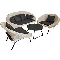 Gartenmöbel Set Bali 1+2+1 beige 