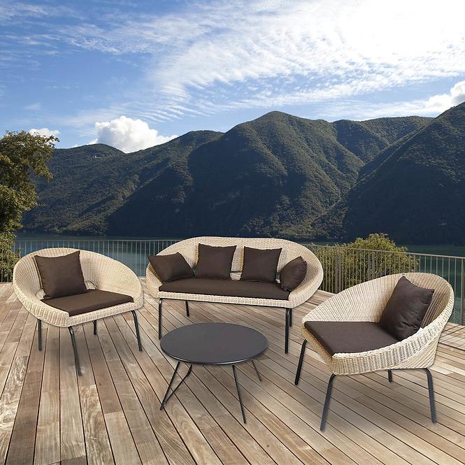Gartenmöbel Set Bali 1+2+1 beige 