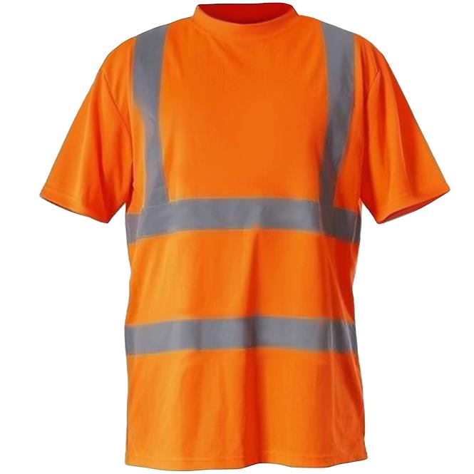18TW KOSZULKA T-SHIRT OSTRZEGAWCZA, POMARAŃCZ., 