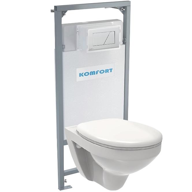Unterputzspülkasten Set Alcadrain Komfort C201 + Betätigungsplatte + WC Hängeschüssel