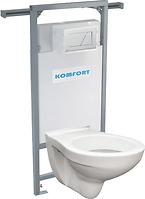 Unterputzspülkasten Set Alcadrain Komfort C202 + Betätigungsplatte + WC Hängeschüssel
