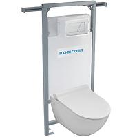 Unterputzspülkasten Set Alcadrain Komfort C202 + Betätigungsplatte + WC Hängeschüsse