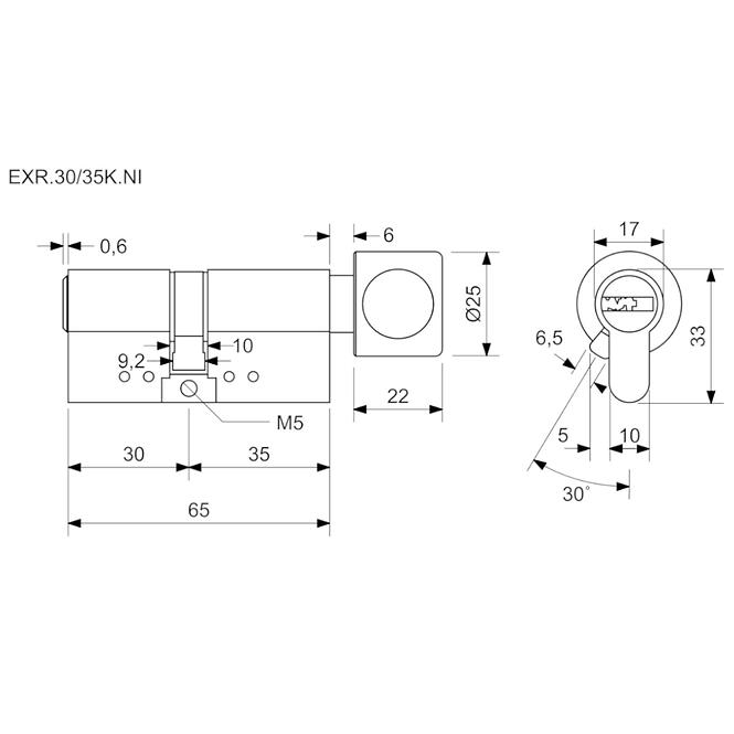 Sicherheitseinlage EXR.30/35K.NI