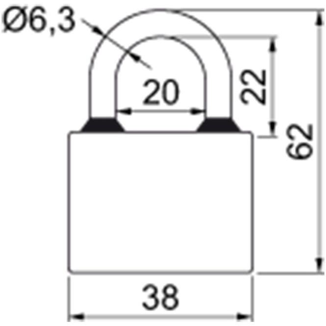 Vorhängeschlösser RV.OVAL.38