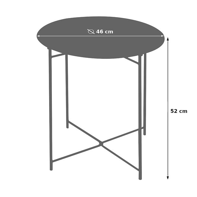 Gartentisch 46x52cm grau