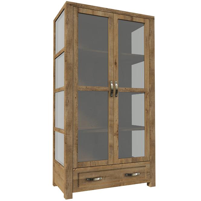 Vitrine  Nevada 100cm Eiche Lefkas Dunkel, W2D