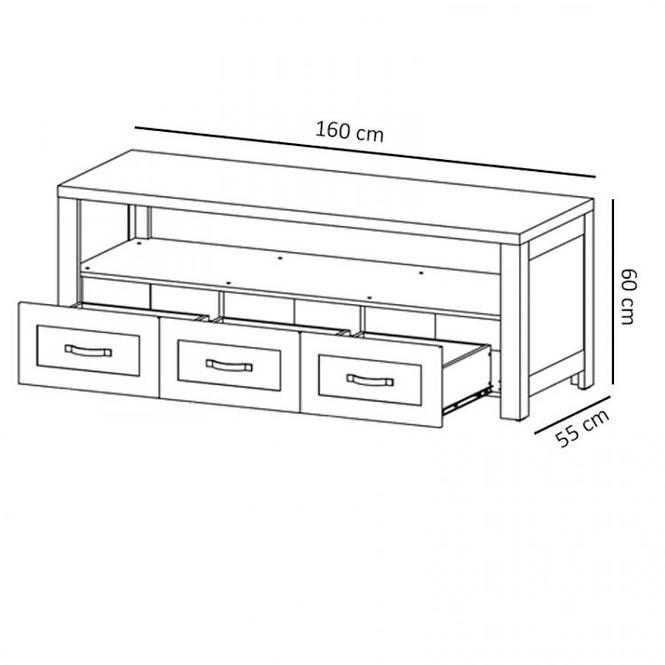 Tv Tisch Nevada 160cm Eiche Lefkas
