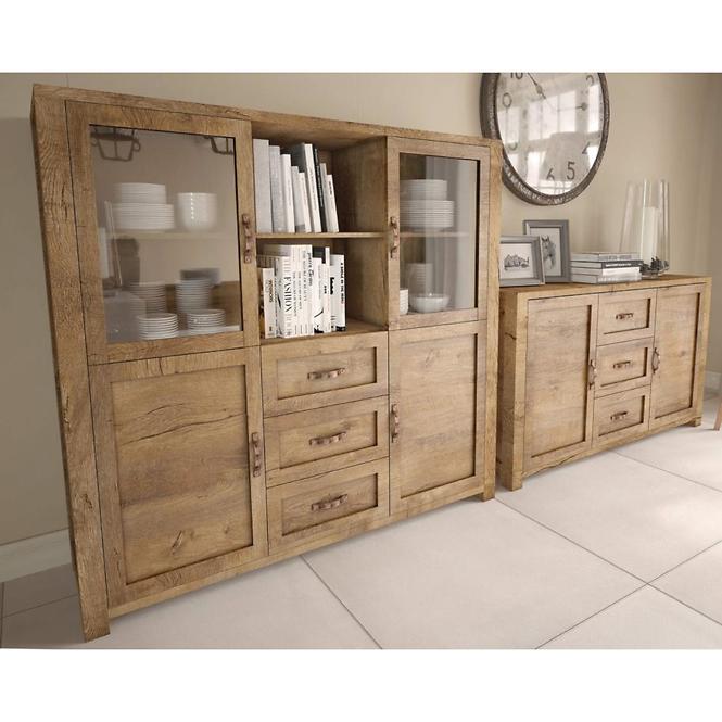 Schrank Nevada 100cm Eiche Lefkas Dunkel, S2D