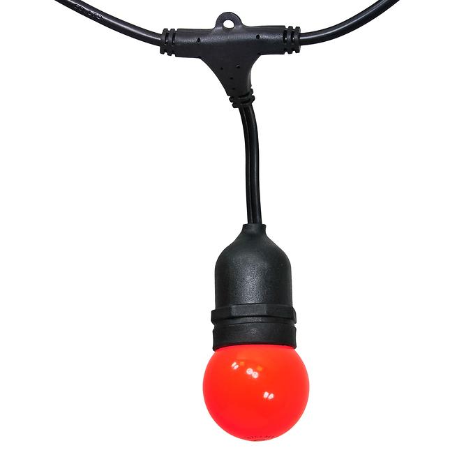 Außenleuchte 5,6 m E27 10 x G45 barevná 36V 6W