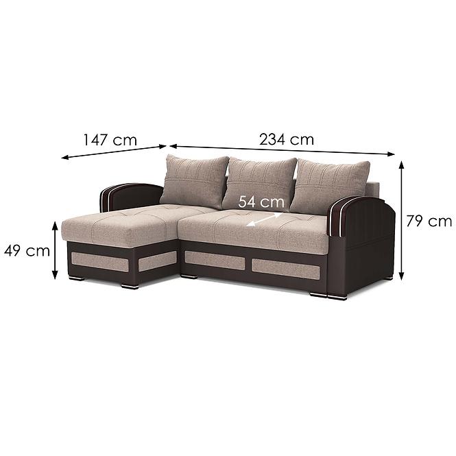 Ecksofa Kewin Madryt 125 + Inari 26
