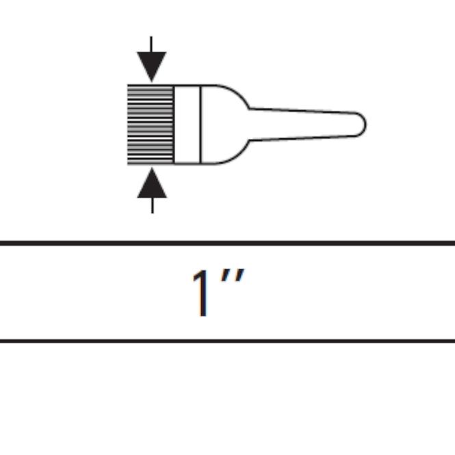 Flacher Pinsel Nylon für Acryl 1˝