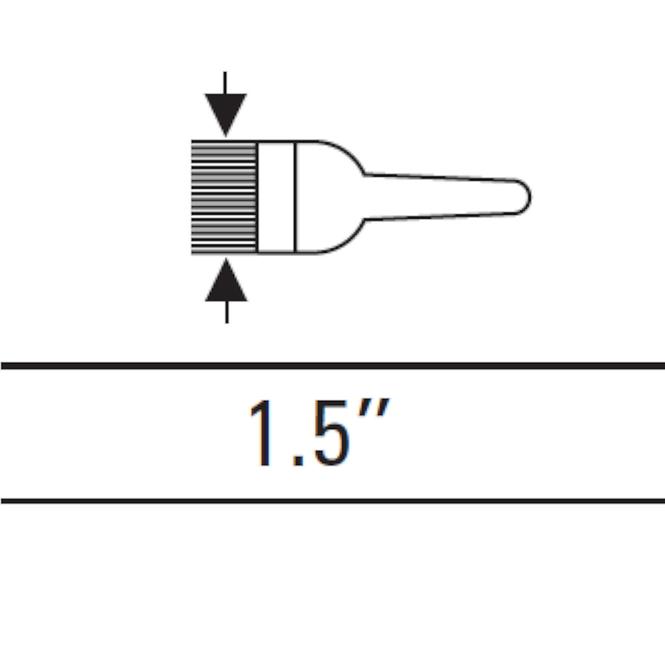 Flacher Pinsel Nylon für Acryl 1,5˝,2