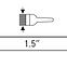 Flacher Pinsel Nylon für Acryl 1,5˝,2