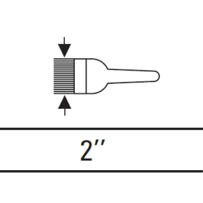 Flacher Pinsel Nylon für Acryl 2˝
