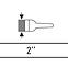 Flacher Pinsel Nylon für Acryl 2˝,2