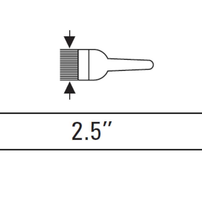 Flacher Pinsel für Emulsion 2,5˝