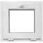 Kipp-Fenster 56,5x53,5cm weiß, Eiche golden