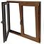 Zweiflügeliges Dreh-Kipp-Fenster 146,5x143,5cm Eiche golden,3