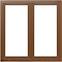 Zweiflügeliges Dreh-Kipp-Fenster 146,5x143,5cm Eiche golden,2