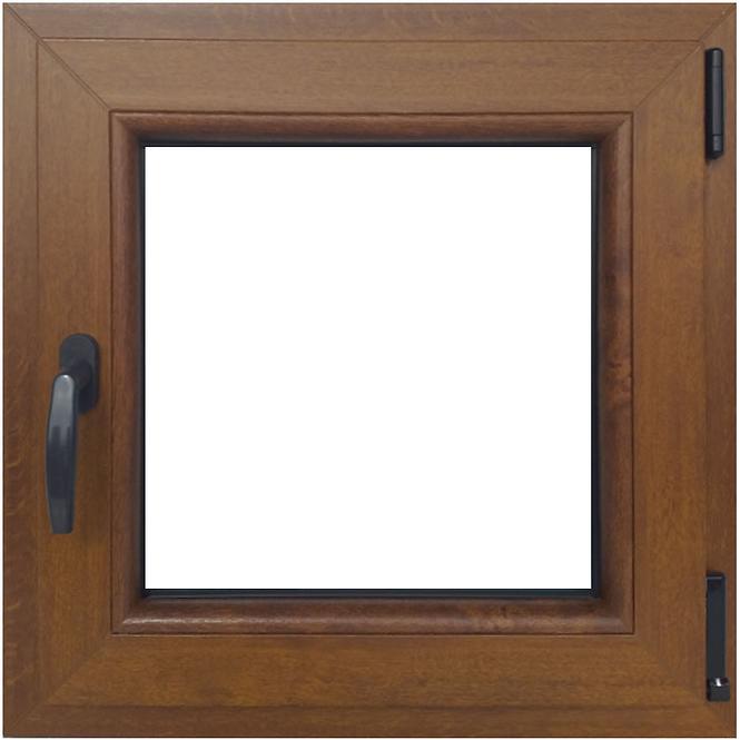 Dreh-Kipp-Fenster 60x60cm Eiche golden rechts