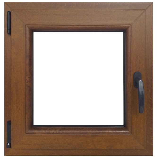 Dreh-Kipp-Fenster 60x60 Eiche golden links